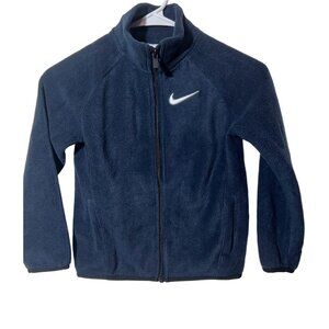 Nike fleece kids 6/M NWT Obsidian Blue zip up jacket coat